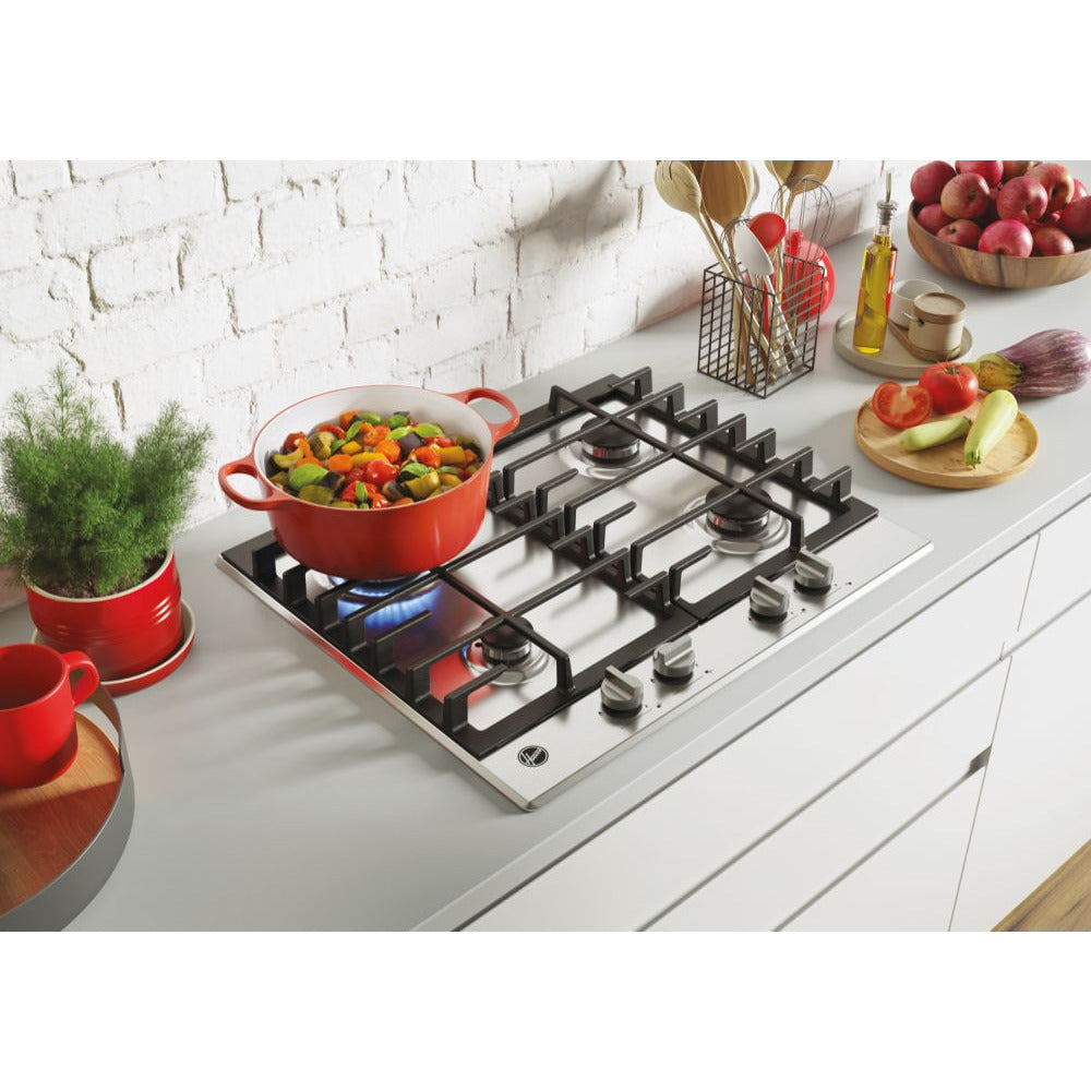 Hoover 4 Burner Built-In Gas Hob - Stainless Steel | HHG6BRK3X from Hoover - DID Electrical