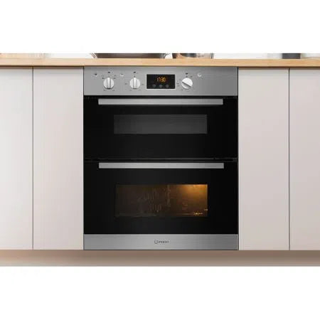 Indesit Built-Under Electric Double Oven - Stainless Steel | IDU6340IX from Indesit - DID Electrical