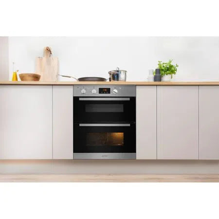 Indesit Built-Under Electric Double Oven - Stainless Steel | IDU6340IX from Indesit - DID Electrical
