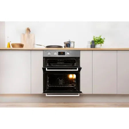 Indesit Built-Under Electric Double Oven - Stainless Steel | IDU6340IX from Indesit - DID Electrical