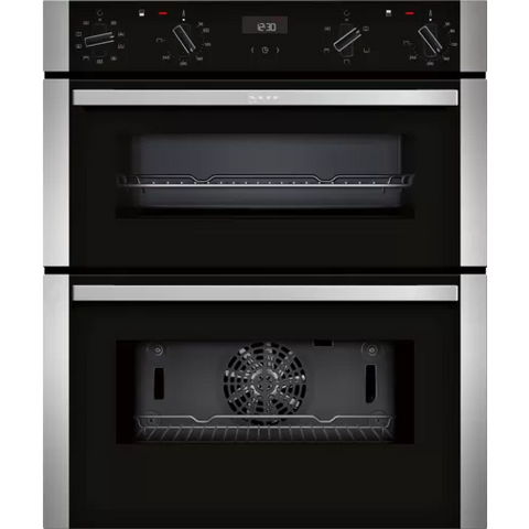 Neff N 50 81L Built-Under Electric Double Oven - Stainless Steel | J1ACE2HN0B