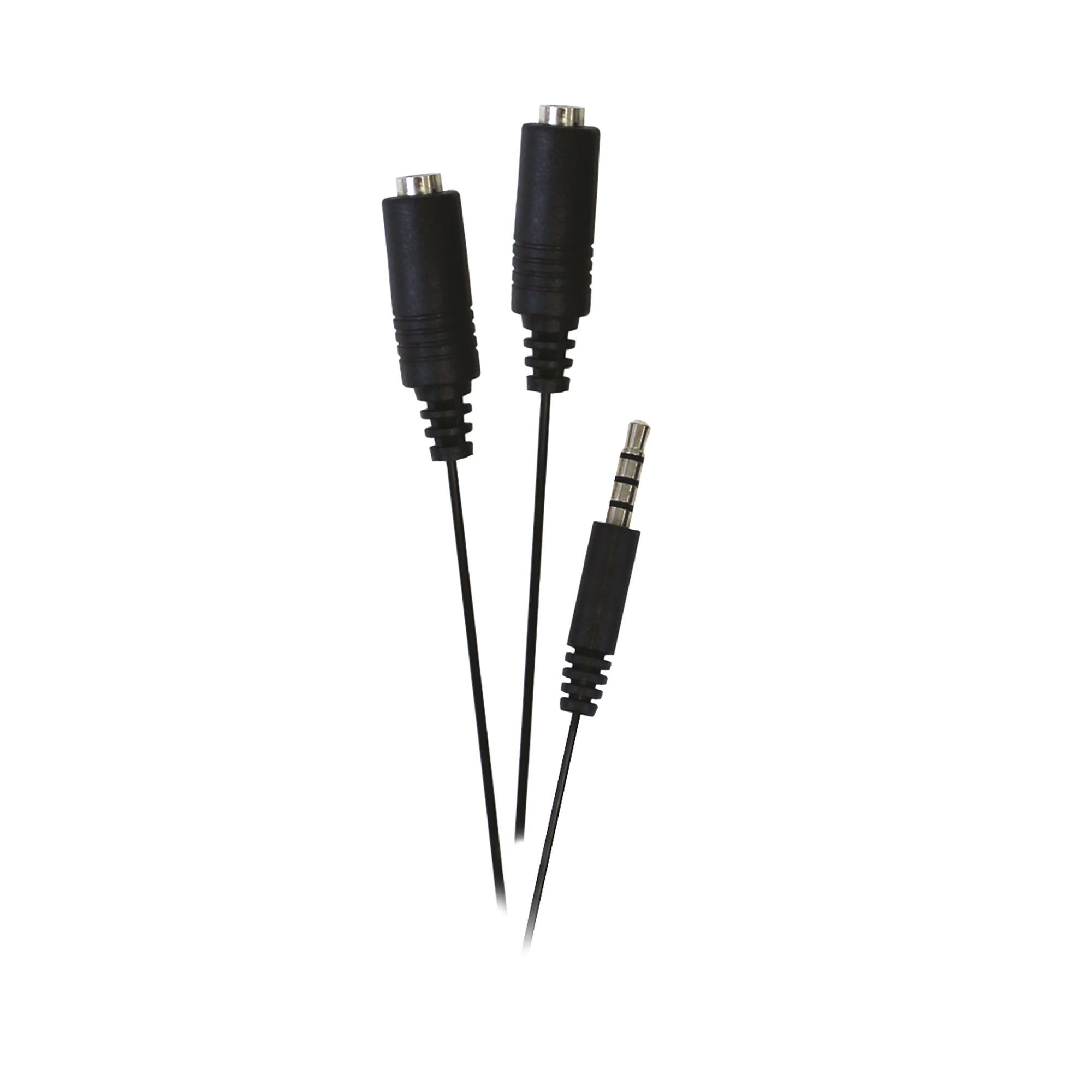 Jivo 34cm Audio Splitter Cable - Black | JI-1855 (7598792310972)