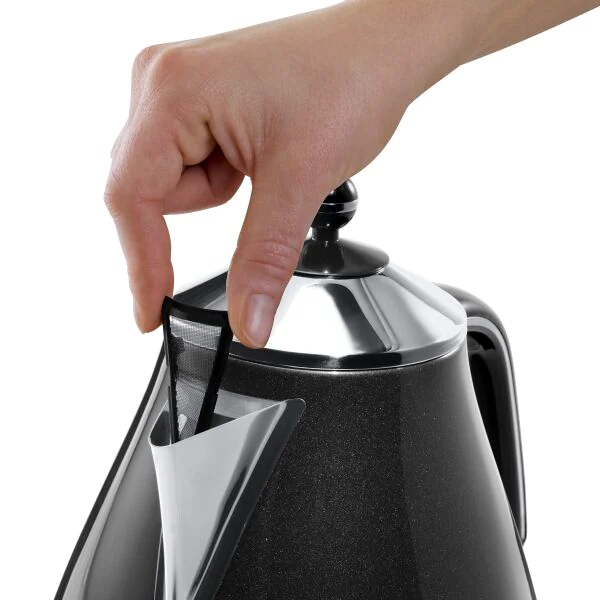 DeLonghi Icona Micalite 1.7L 2000W Jug Kettle - Black | KBOM3001.BK from DeLonghi - DID Electrical