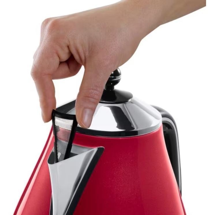 DeLonghi Icona Micalite 1.7L 2000W Jug Kettle - Red | KBOM3001.R from DeLonghi - DID Electrical