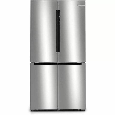 Bosch Serie 4 605L Freestanding French Door Fridge Freezer with Anti-fingerprint - Stainless Steel | KFN96APEAG