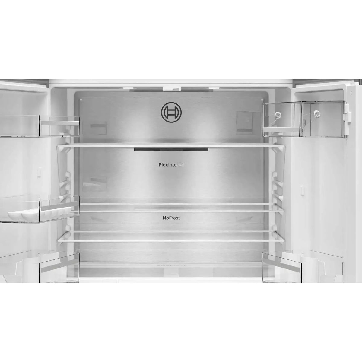 Bosch Serie 6 605L Freestanding French Door Fridge Freezer with Anti-fingerprint - Stainless Steel | KFN96APEAG (7579766849724)