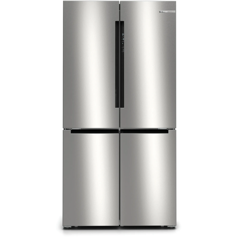 Bosch Serie 4 605L Frost Free Freestanding French Door Fridge Freezer with Anti-Fingerprint - Stainless Steel | KFN96VPEAG