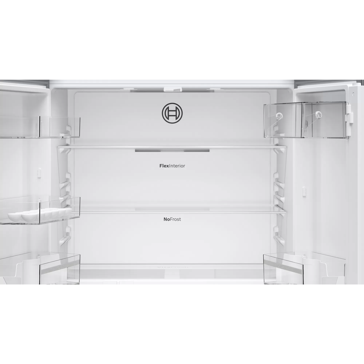 Bosch Serie 4 605L Freestanding French Door Fridge Freezer with Anti-Fingerprint - Stainless Steel | KFN96VPEAG (7579766882492)