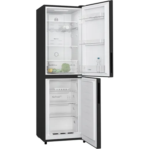 Bosch 50/50 Series 2 255L Freestanding Fridge-Freezer with Bottom Freezer  - Black | KGN27NBFAG from Bosch - DID Electrical