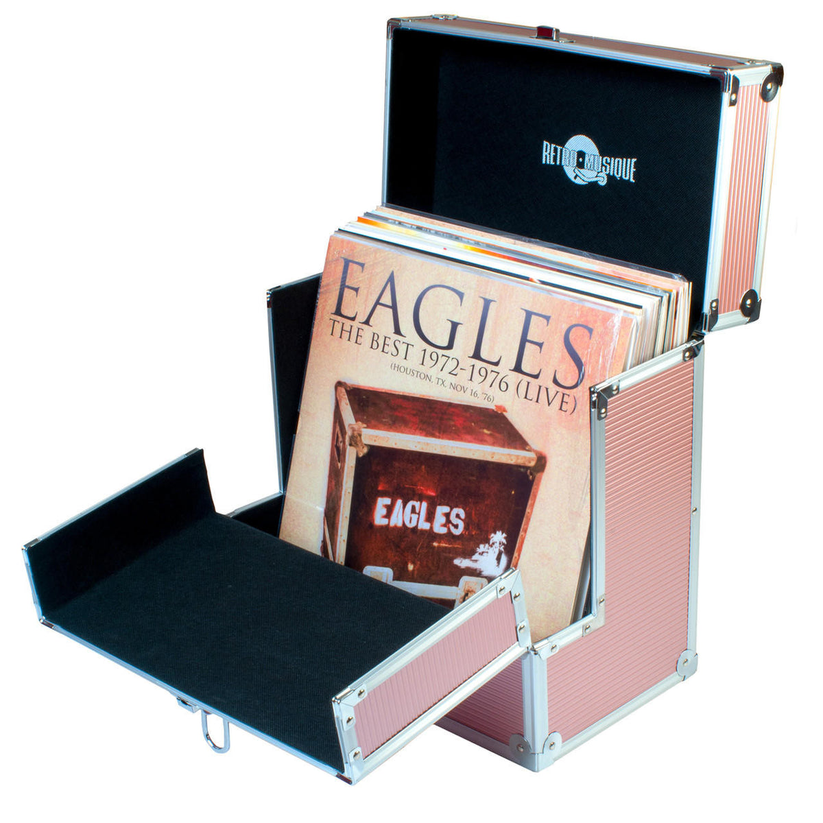 Retro Musique 12&quot; Aluminium Vinyl Case - Rose Gold | KXRM03RG from Retro Musique - DID Electrical