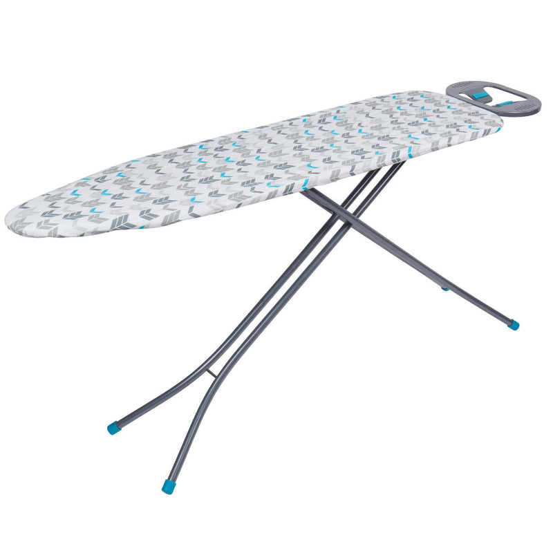 Beldray 137 x 38cm Adjustable Iron Rest Ironing Board - Grey/Turquoise | LA024398AREWU7 from Beldray - DID Electrical