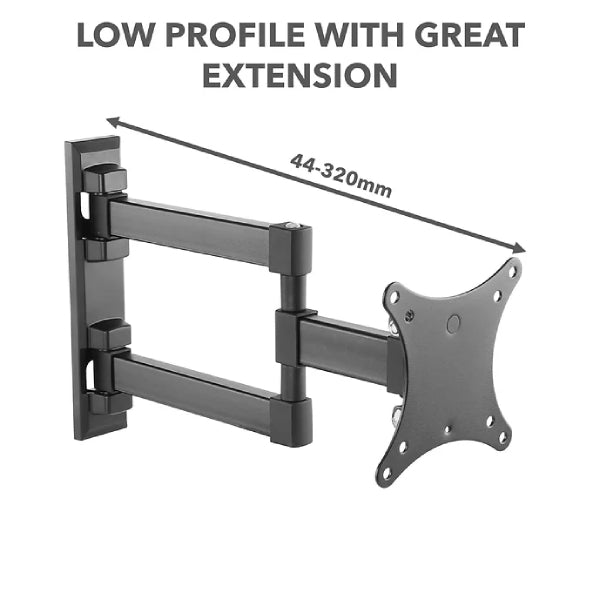 iTech Full Motion Double Arm Bracket for 13" to 27" TVs - Black | LCD33B from iTech - DID Electrical
