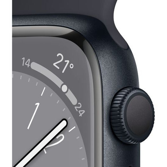 Apple Watch Series 8 45MM Aluminium Case with Midnight Sports Band - Midnight | MNP13B/A (7670855041212)