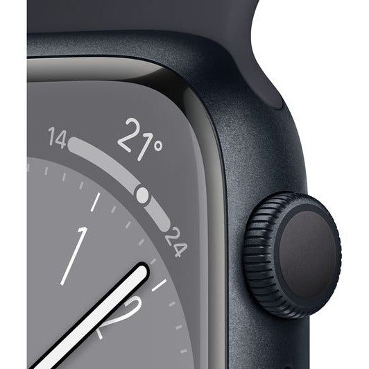 Apple Watch Series 8 41MM Aluminium Case with Midnight Sports Band - Midnight | MNP53B/A (7655143407804)