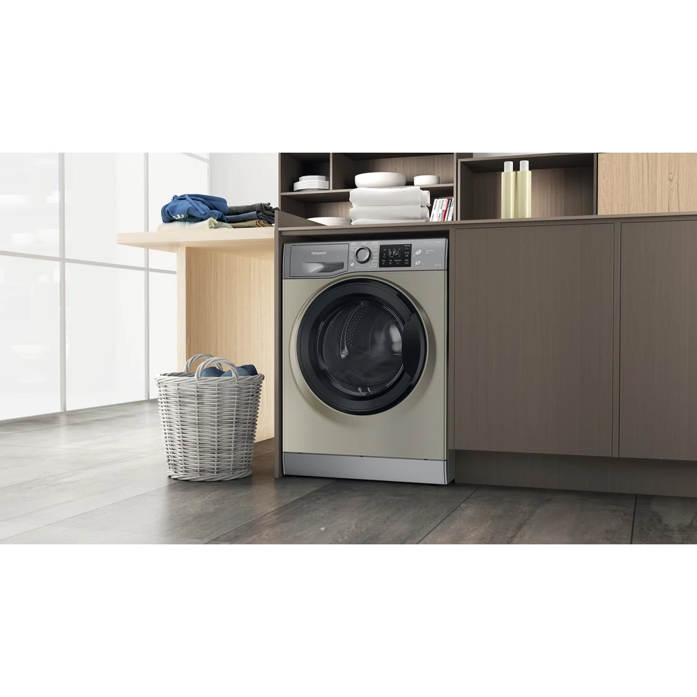Open Boxed/ Ex-Display - Hotpoint 9KG/6KG 1400 Spin Freestanding Washer Dryer - Graphite | NDB9635GKUK from Hotpoint - DID Electrical