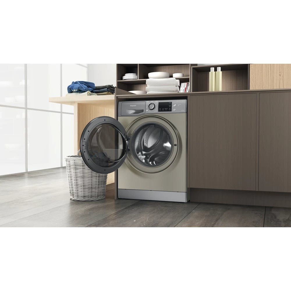 Open Boxed/ Ex-Display - Hotpoint 9KG/6KG 1400 Spin Freestanding Washer Dryer - Graphite | NDB9635GKUK from Hotpoint - DID Electrical