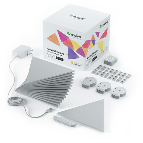 Nanoleaf Triangle Shapes Light Panels Starter Kit Pack of 15 |  NL47-6002TW-15PK