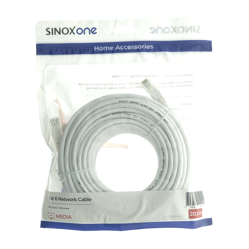 Sinox One Cat6e 20M Cable - White | OC4620B from Sinox - DID Electrical