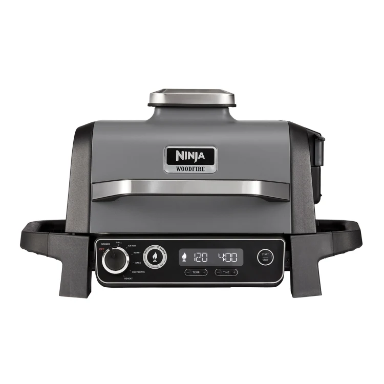 Ninja Woodfire 2400W Outdoor Electric BBQ Grill &amp; Smoker - Grey &amp; Black | OG701UK from Ninja - DID Electrical