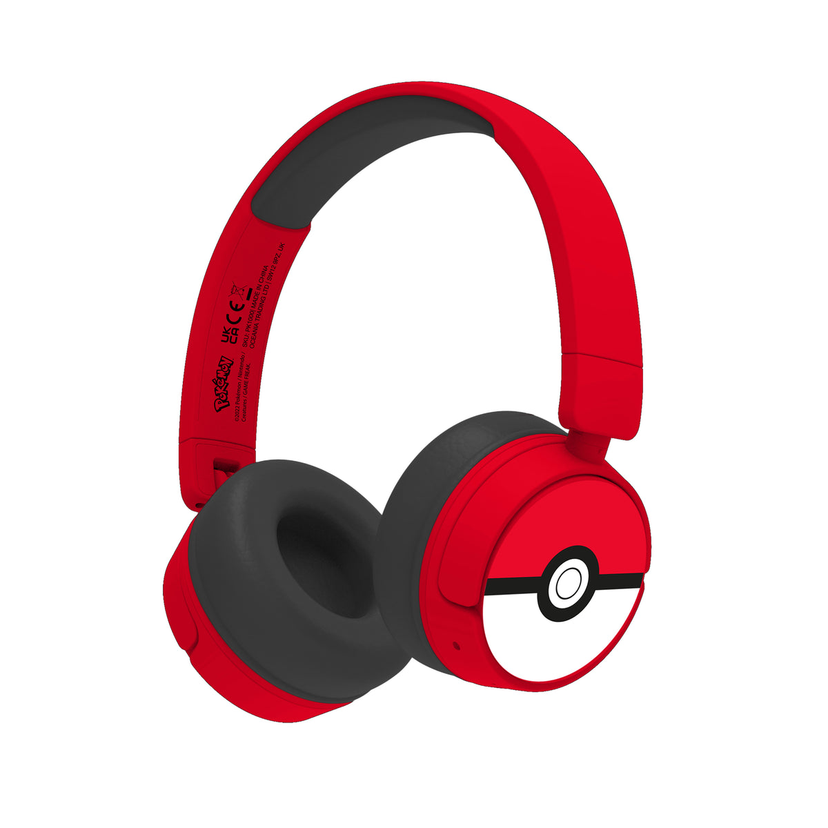 OTL Pokemon Poke ball Kids Wireless Headphones - Red &amp; Black | PK1000 from OTL - DID Electrical