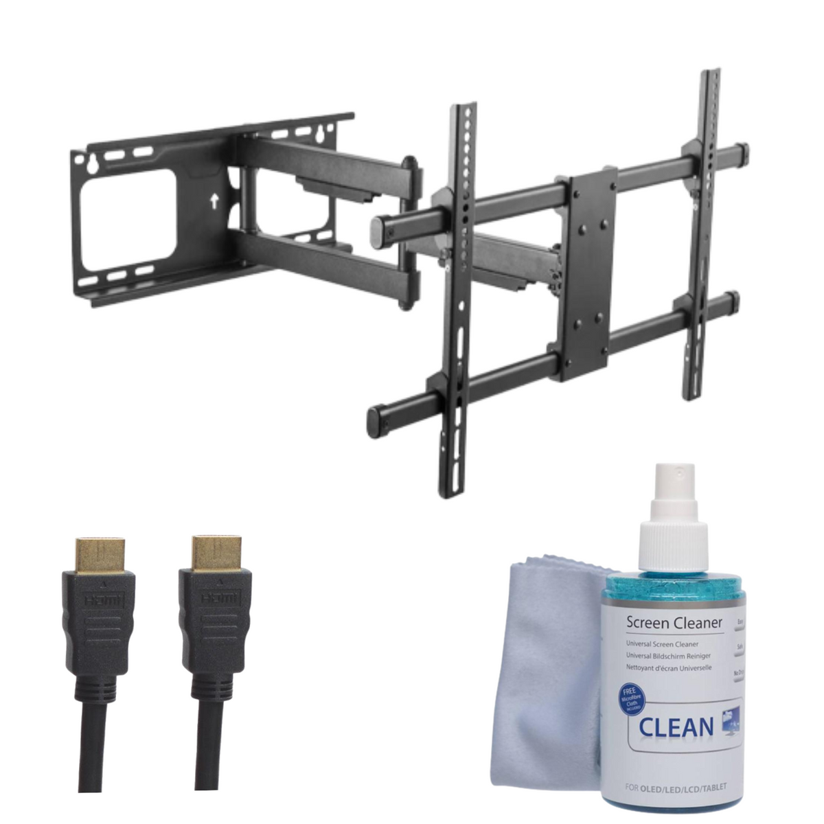 TV Bracket for 37&quot; to 80&quot; Double Arm | 1m HDMI cable | Screen Cleaner Gel Bundle | TVBRABUN3 from iTech - DID Electrical