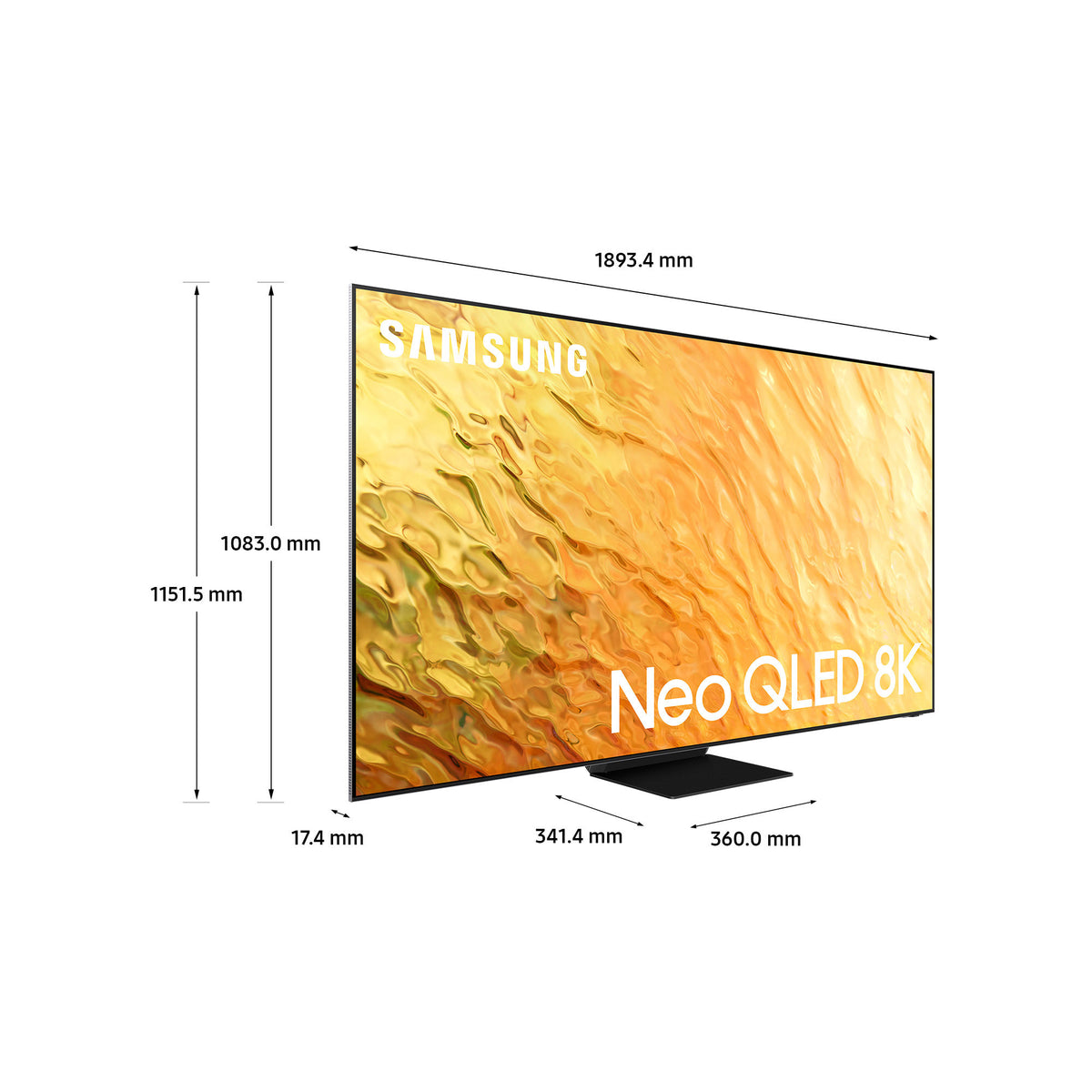 Samsung QN800B 85&quot; Neo QLED 8K HDR Smart TV - Black | QE85QN800BTXXU (7578973372604)