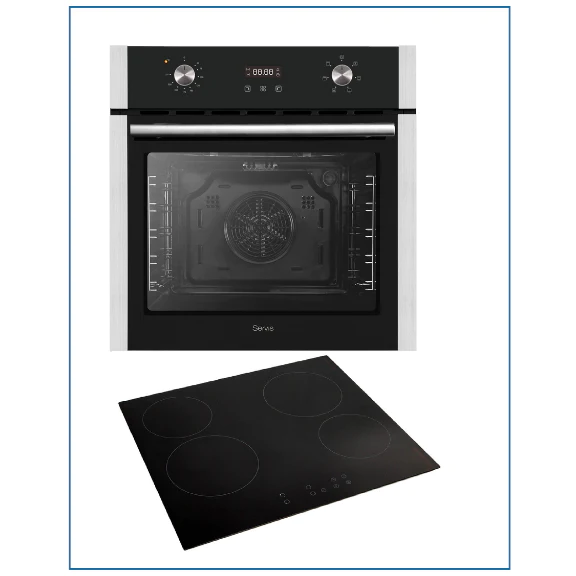 Servis 70L Built-In Electric Oven and Touch Hob Pack - Stainless Steel | S25CPSS (7620343562428)