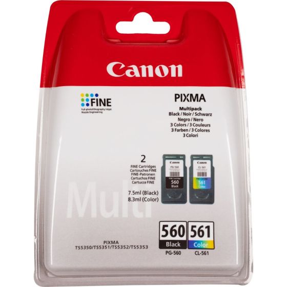 Canon PG560/CL561 Printer Ink Cartridge - Black &amp; Colour | SCAN2367 from Canon - DID Electrical