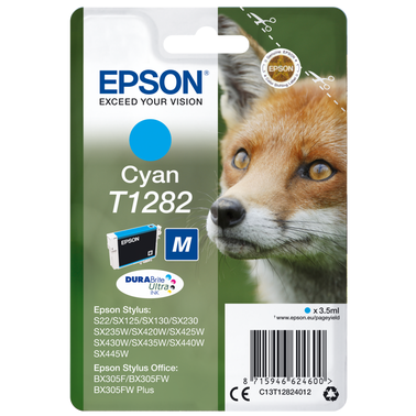 Epson T1282 3.5ml M Size Original Ink Cartridge - Cyan | SEPS0301 (7553497989308)