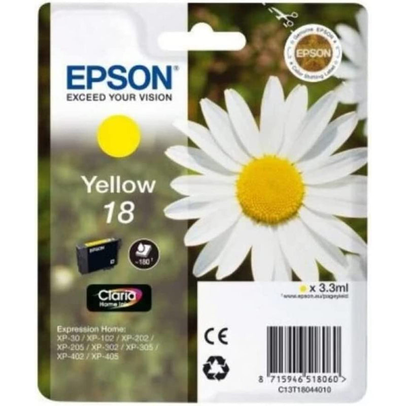 Epson 18 3.3ml Original Ink Cartridge - Yellow | SEPS1049 from Epson - DID Electrical