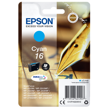 Epson 16 3.1ml Original Ink Cartridge - Cyan | SEPS1069 (7553498022076)
