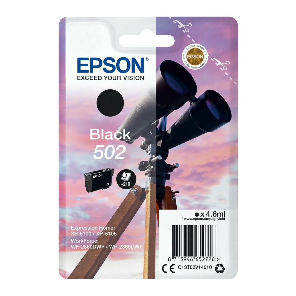 Epson 502 Original Standard Capacity Ink Cartridge - Black | SEPS1372 (7529502933180)