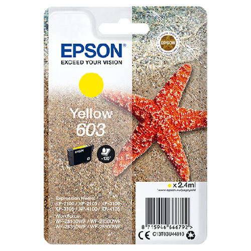 Epson 603 2.4ml Original Ink Cartridge - Yellow | SEPS1459 (7549524869308)