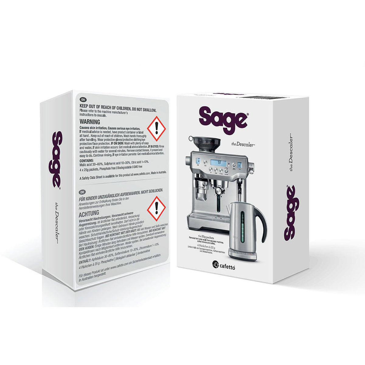 Sage Descaler for Coffee Machines and Kettles - Pack of 4 | SES007NEUONEU1 (7558849134780)
