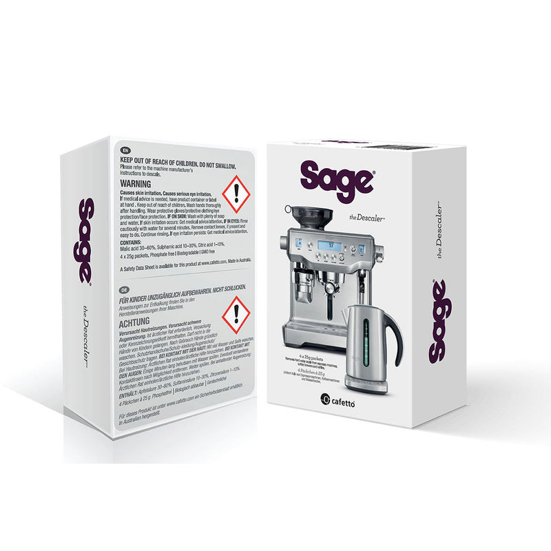 Sage Descaler for Coffee Machines and Kettles - Pack of 4 | SES007NEUONEU1 (7558849134780)