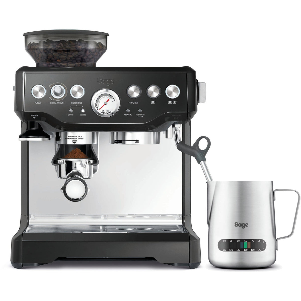 Sage The Barista Express Bean to Cup Coffee Machine - Black Truffle | SES875BTR2GUK1 from Sage - DID Electrical