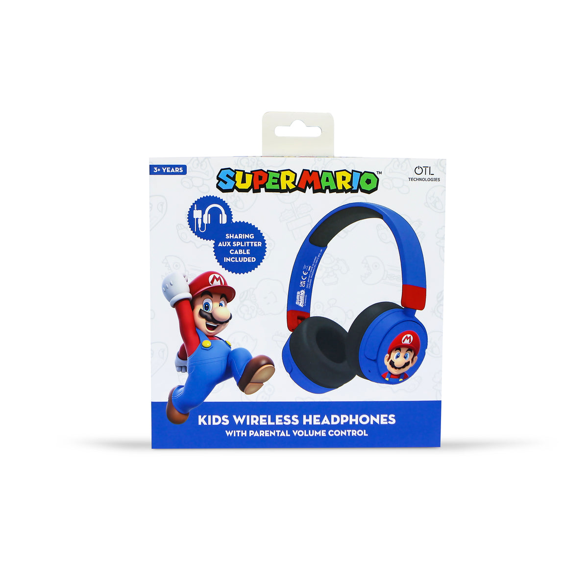 OTL Super Mario Kids Over-Ear Wireless Headphone - Blue | SM1001 from OTL - DID Electrical