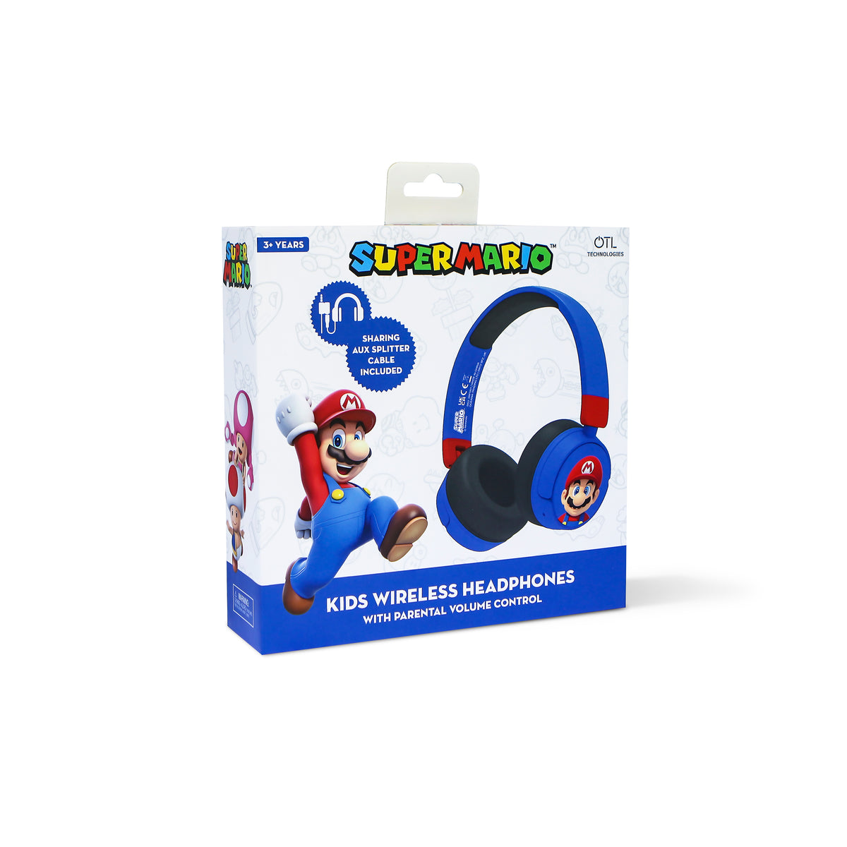OTL Super Mario Kids Over-Ear Wireless Headphone - Blue | SM1001 from OTL - DID Electrical