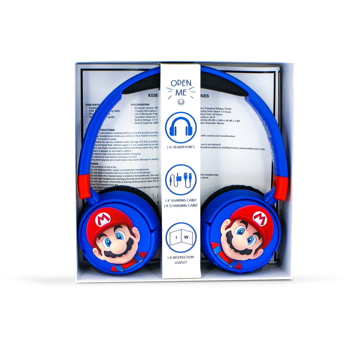 OTL Super Mario Kids Over-Ear Wireless Headphone - Blue | SM1001 from OTL - DID Electrical