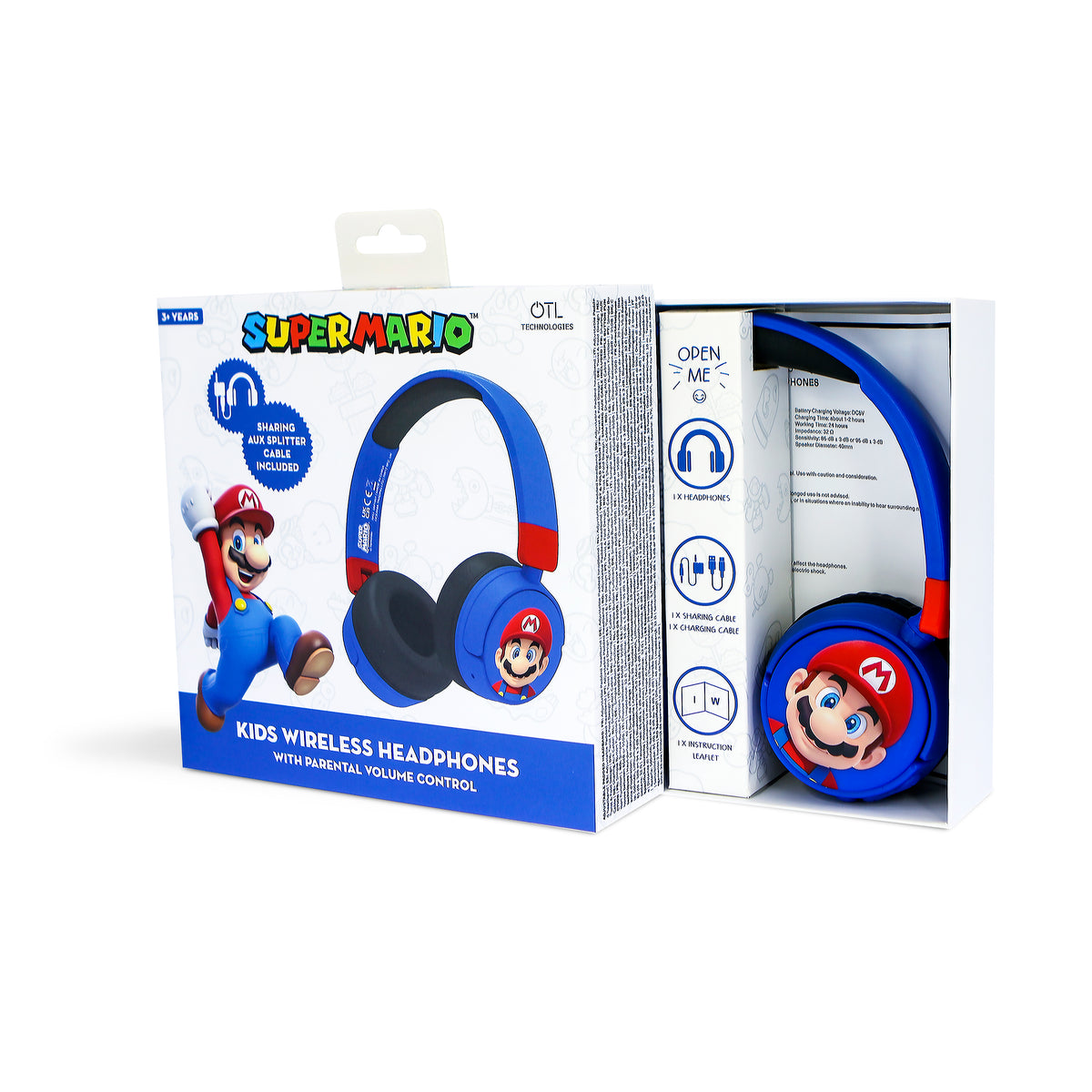 OTL Super Mario Kids Over-Ear Wireless Headphone - Blue | SM1001 from OTL - DID Electrical