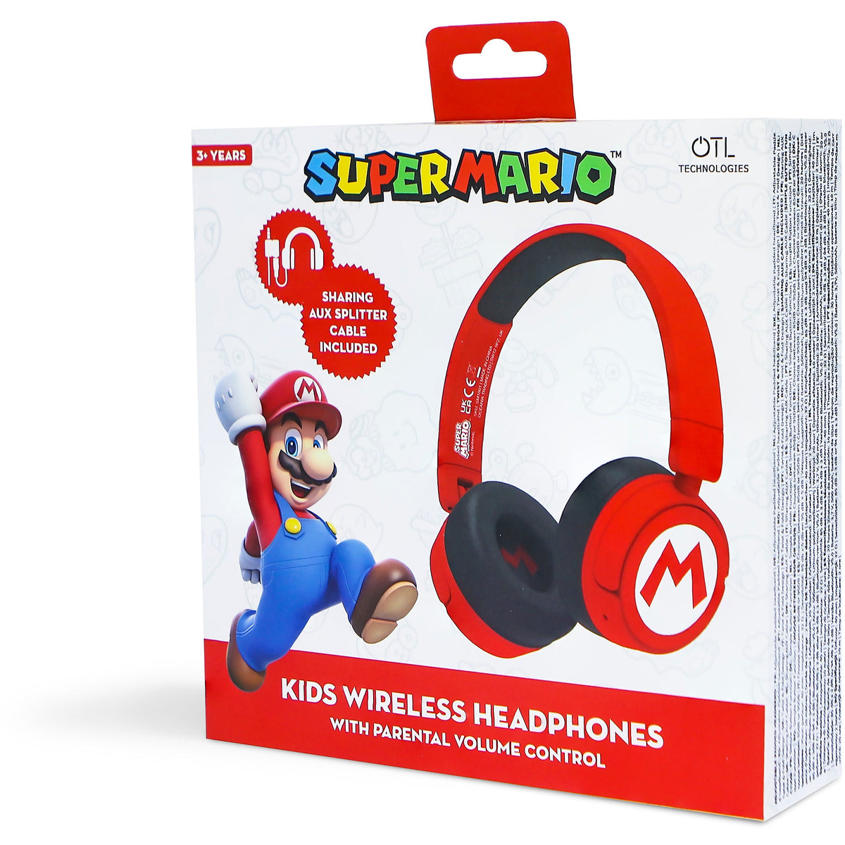 OTL Super Mario Kids Over-Ear Wireless Headphone - Red | SM1016 from OTL - DID Electrical