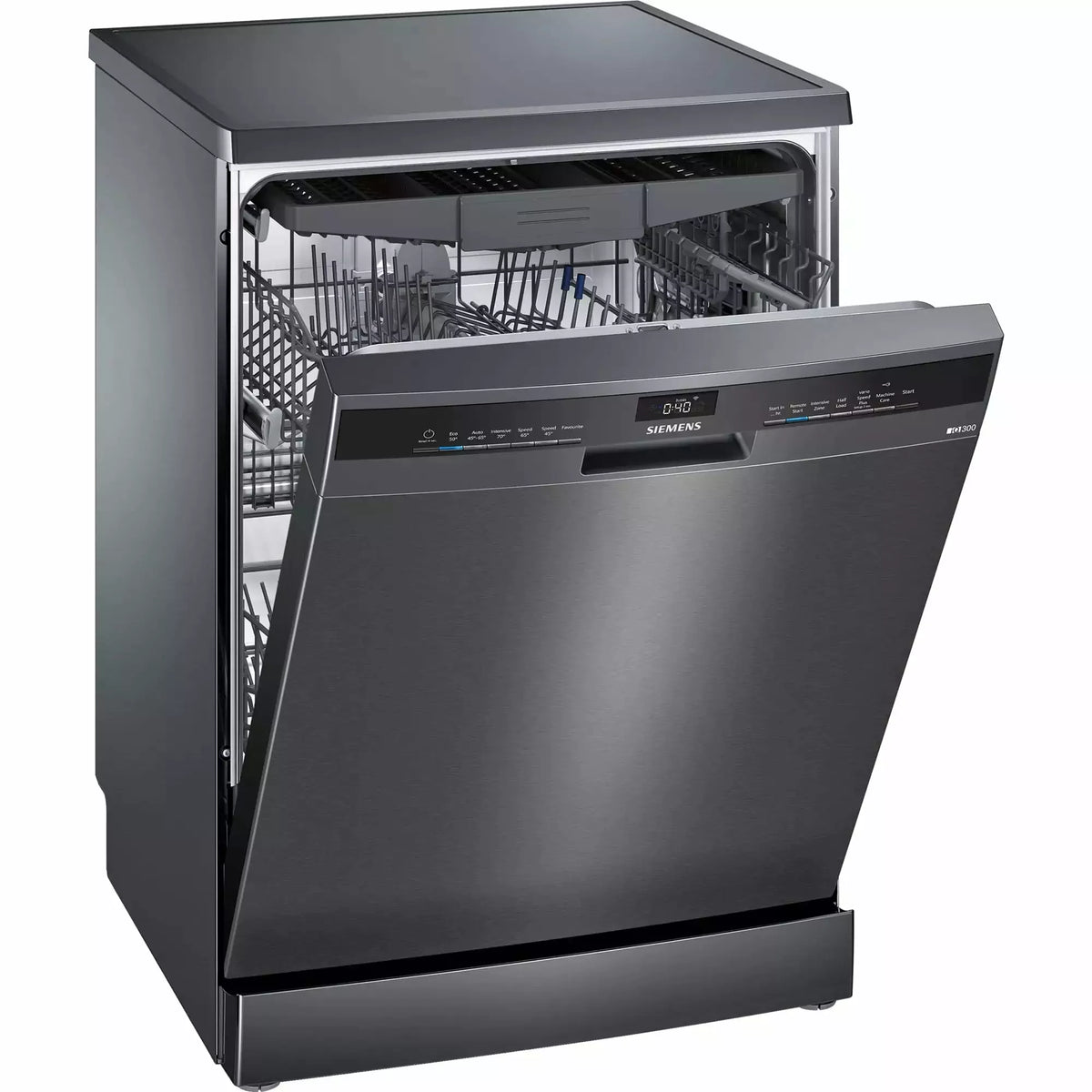 Siemens iQ300 60CM 13 Place Freestanding Dishwasher - Black Inox | SN23EC14CG (7562277257404)