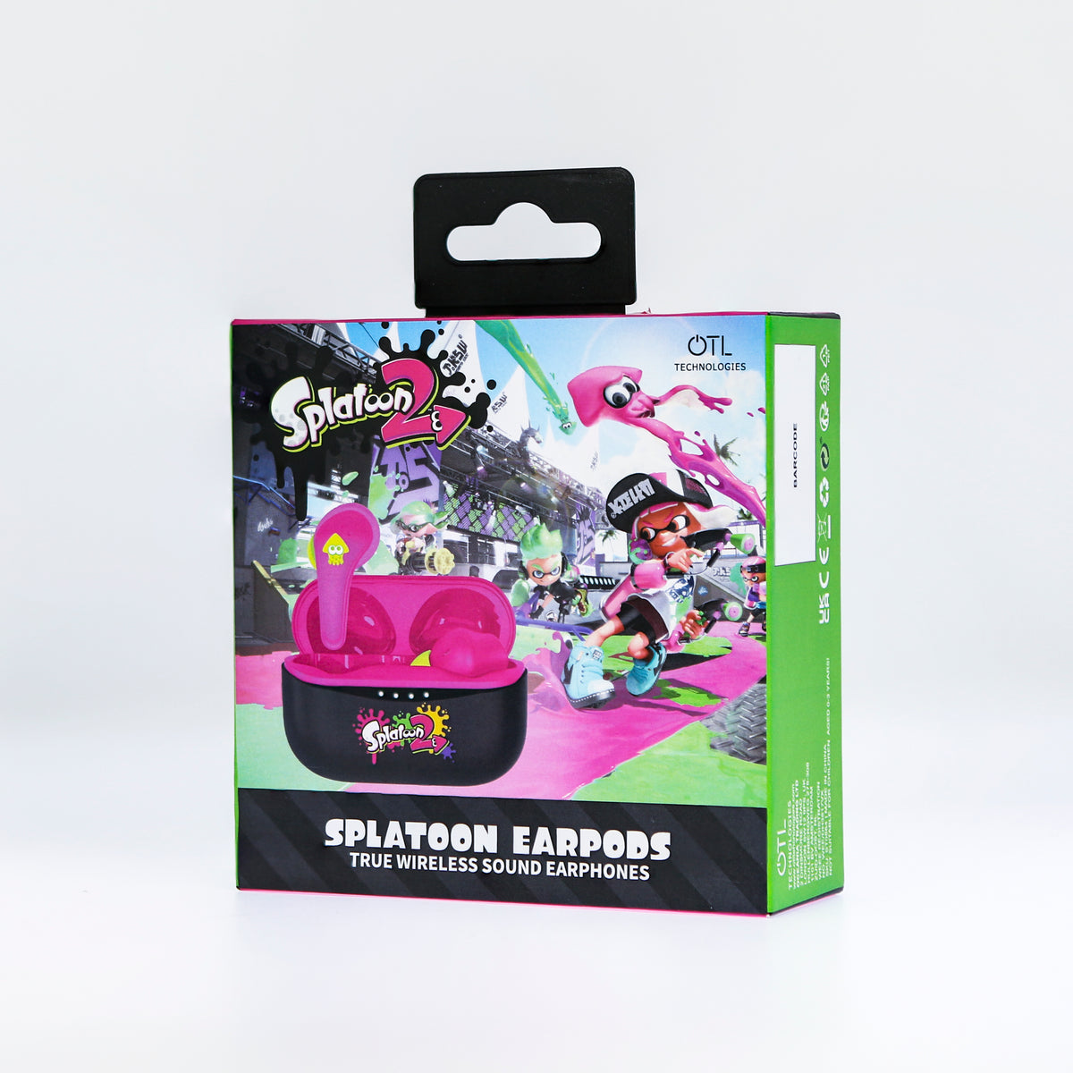 OTL Nintendo Spatoon 2 TWS In-Ear Wireless Earbuds - Pink &amp; Black | ST0884 from OTL - DID Electrical