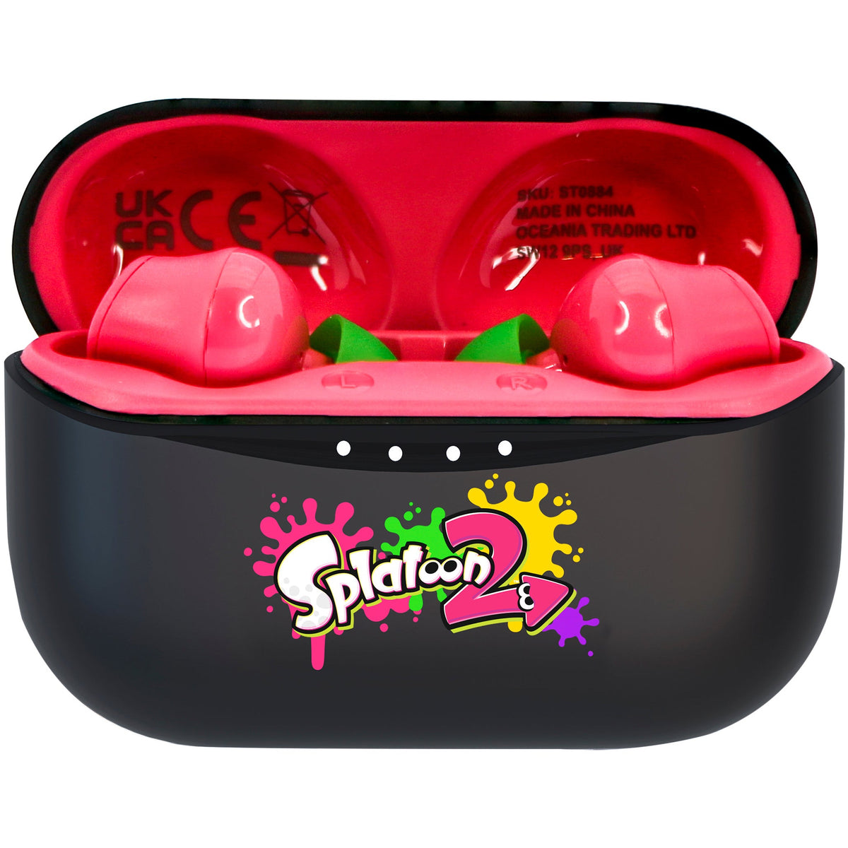 OTL Nintendo Spatoon 2 TWS In-Ear Wireless Earbuds - Pink &amp; Black | ST0884 from OTL - DID Electrical