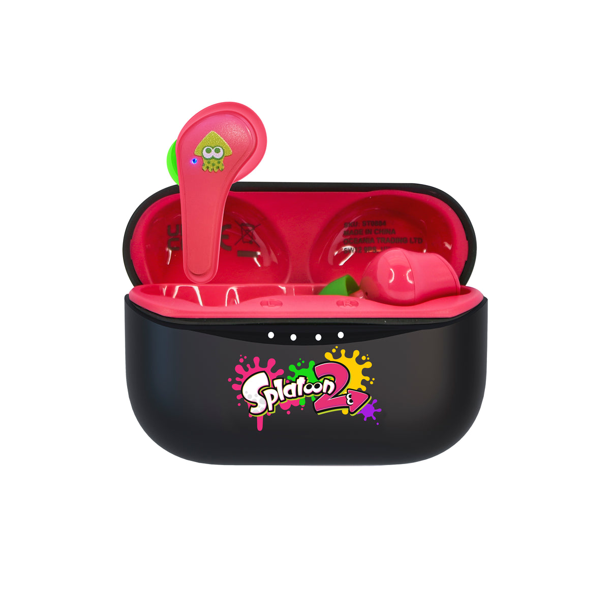 OTL Nintendo Spatoon 2 TWS In-Ear Wireless Earbuds - Pink &amp; Black | ST0884 from OTL - DID Electrical