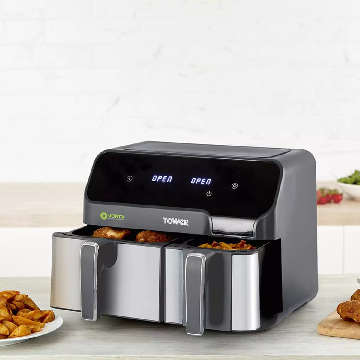 Tower Vortx 1700W 8.5L Duo Capacity Basket Air Fryer DID.ie