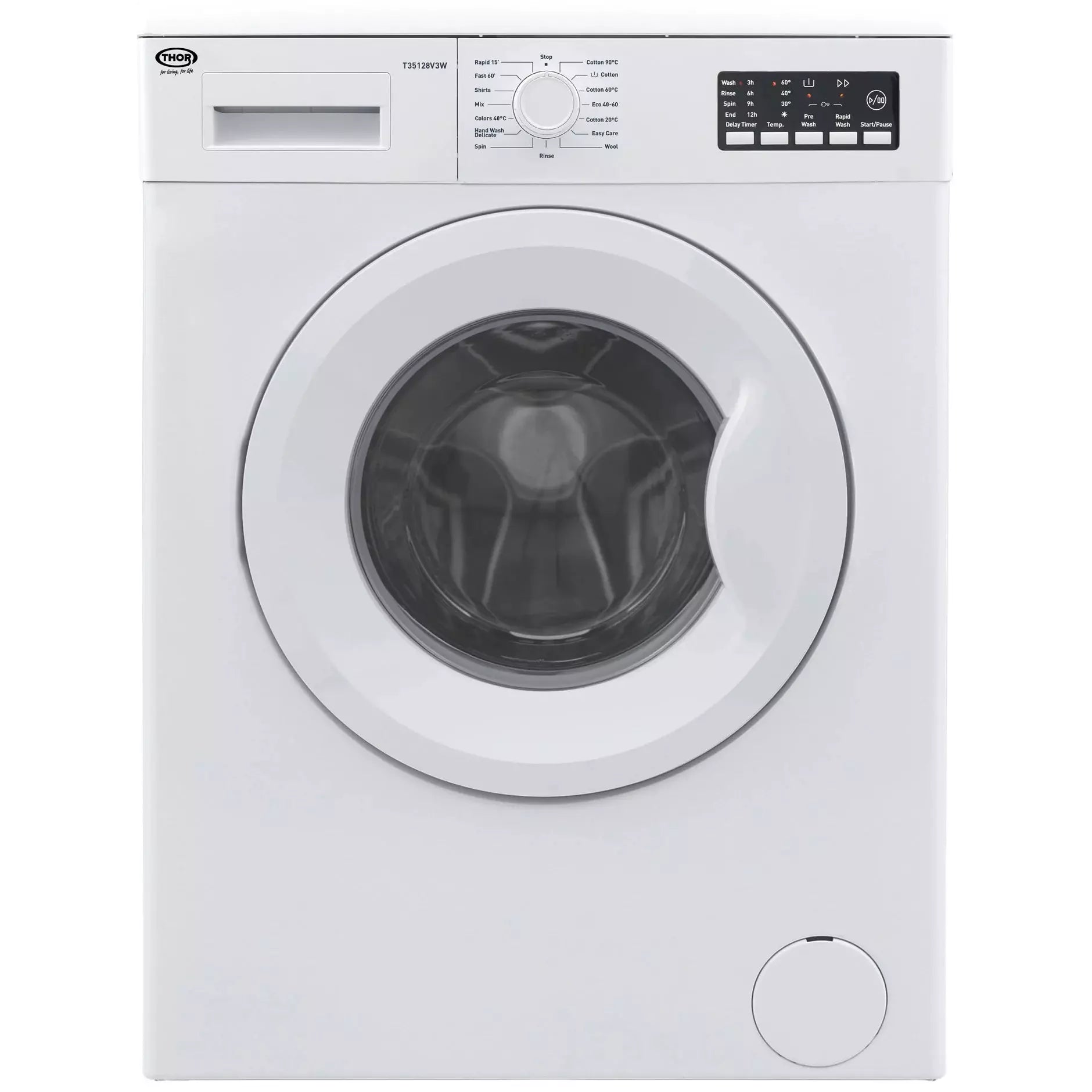 Thor 8KG 1200 Spin Freestanding Washing Machine - White | T35128V3W from Thor - DID Electrical