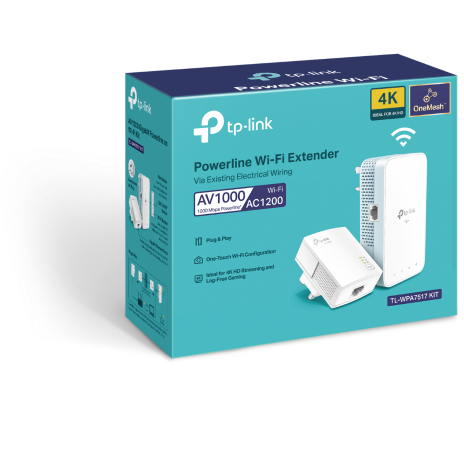 TP-Link AV1000 Gigabit Powerline Wi-Fi Kit - White | TL-WPA7517 from TP Link - DID Electrical