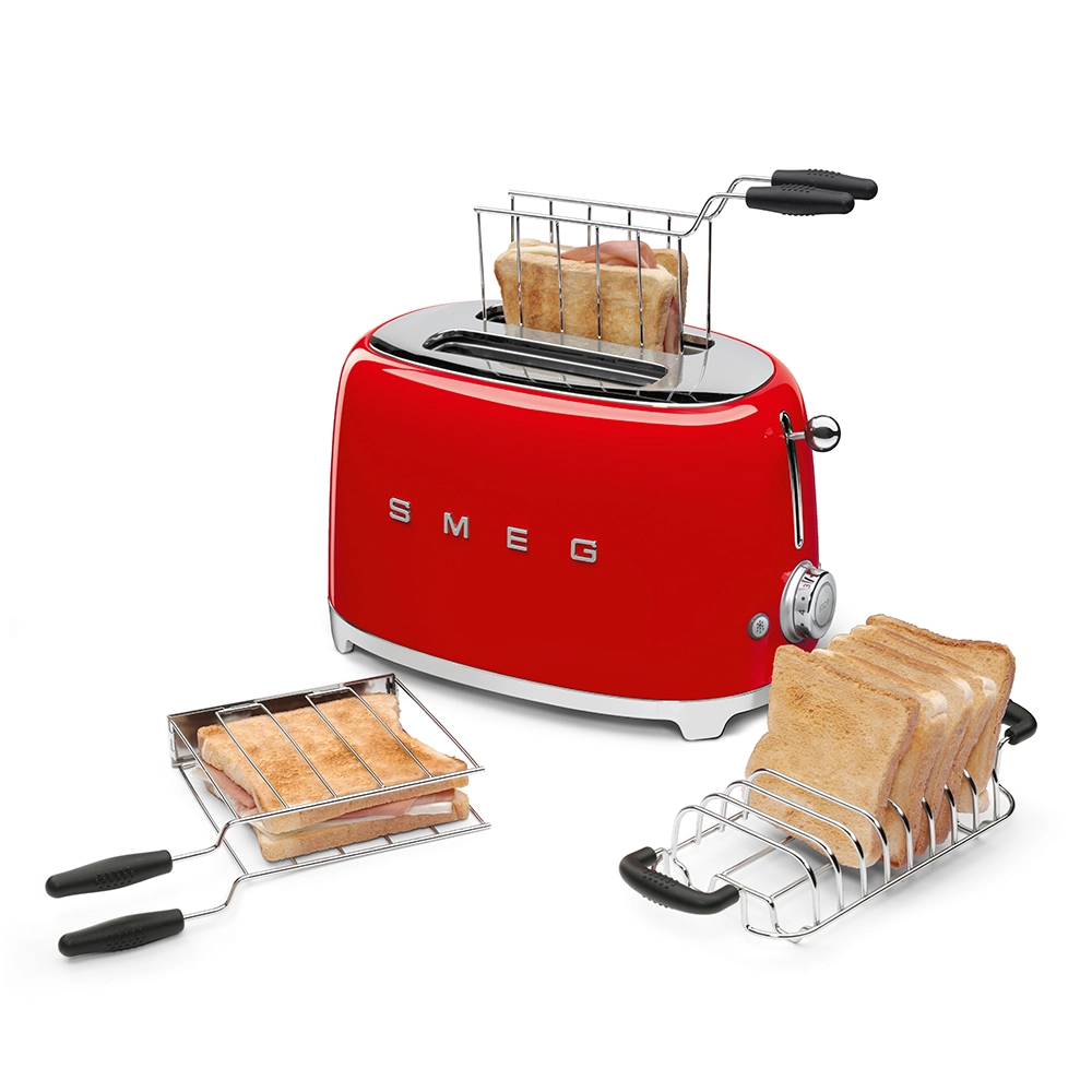 Smeg 950W 2 Slice Toaster - Red | TSF01RDUK from Smeg - DID Electrical