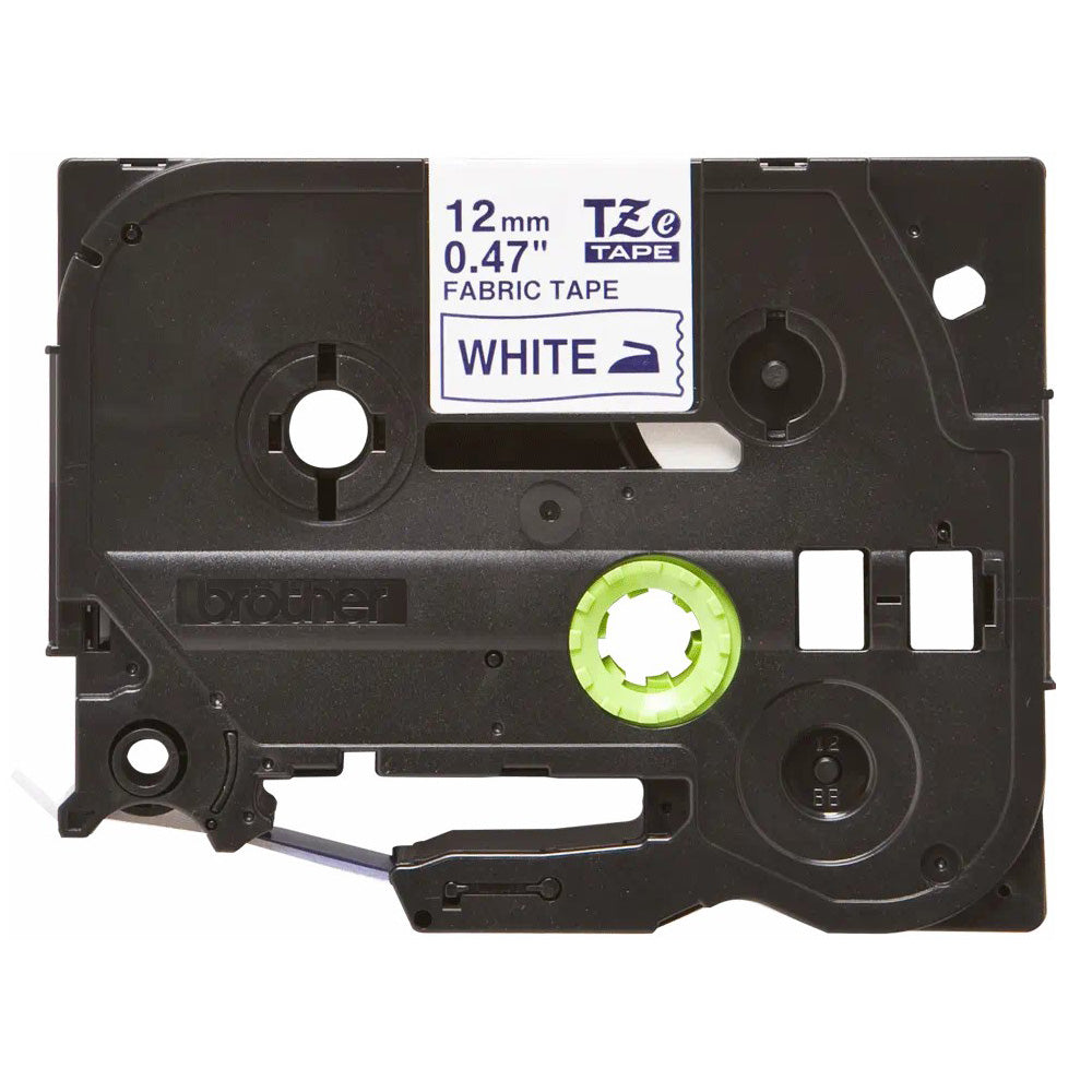Brother 12mm Blue on White Genuine Fabric Tape Cassette - White | TZEFA3 (7652835459260)